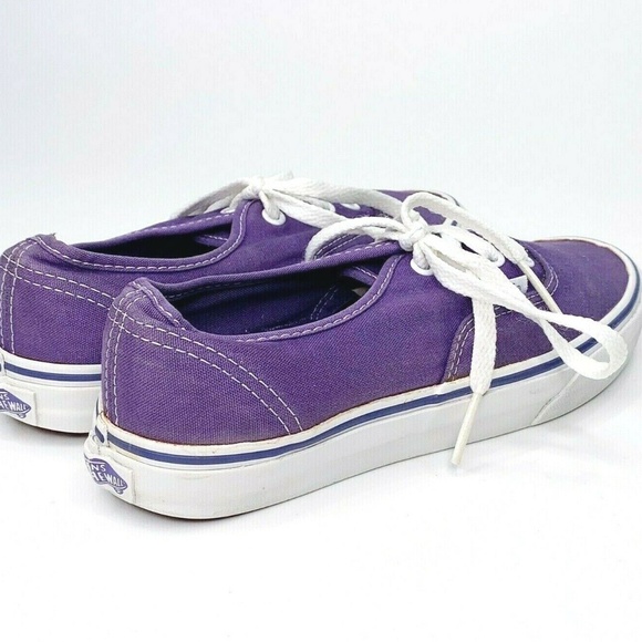 *SOLD* Vans Off The Wall Womens Size 7 Low Top Purple White - Picture 6 of 16